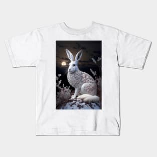 white hare 10 Kids T-Shirt